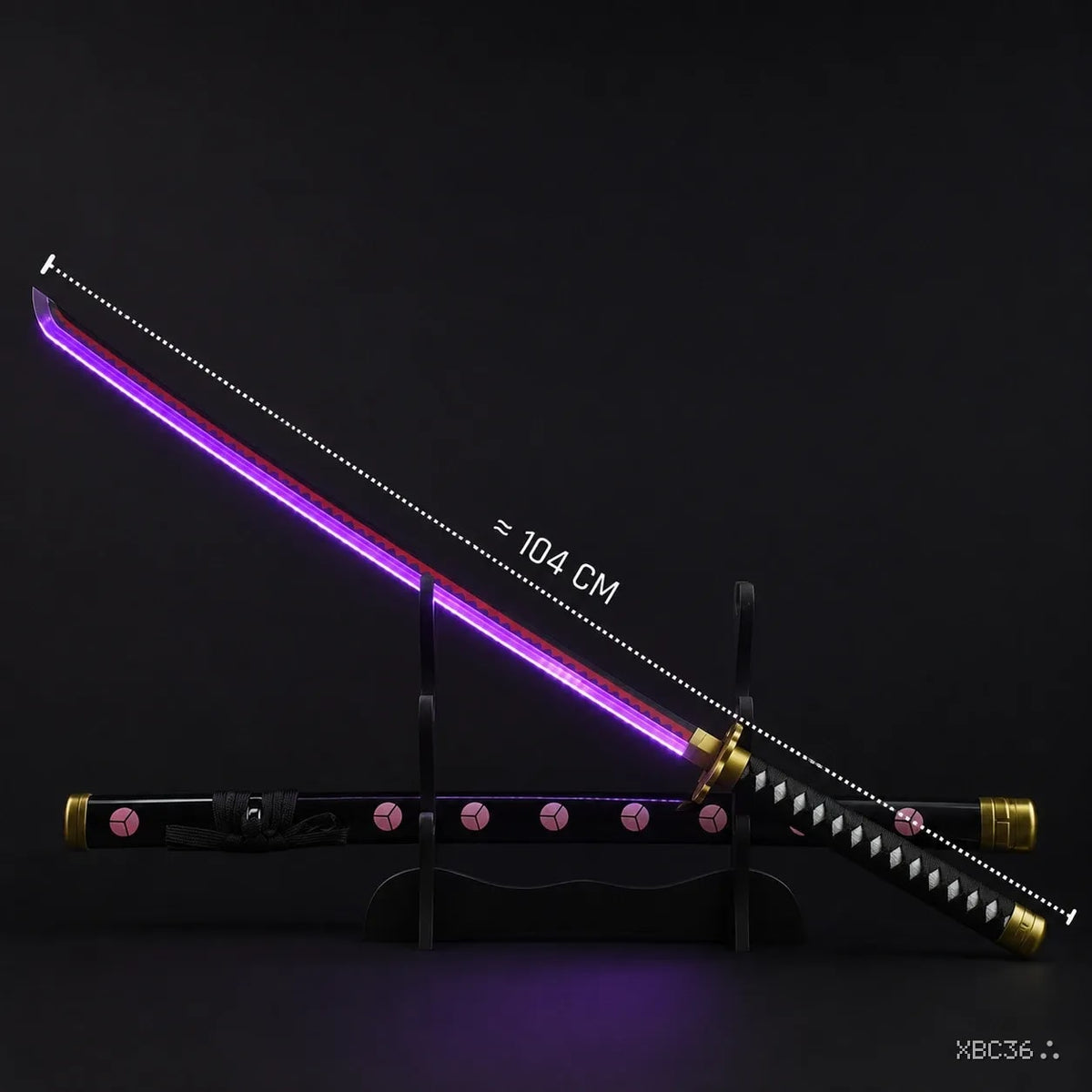 Roronoa Zoro Shusui LED Wooden Katana